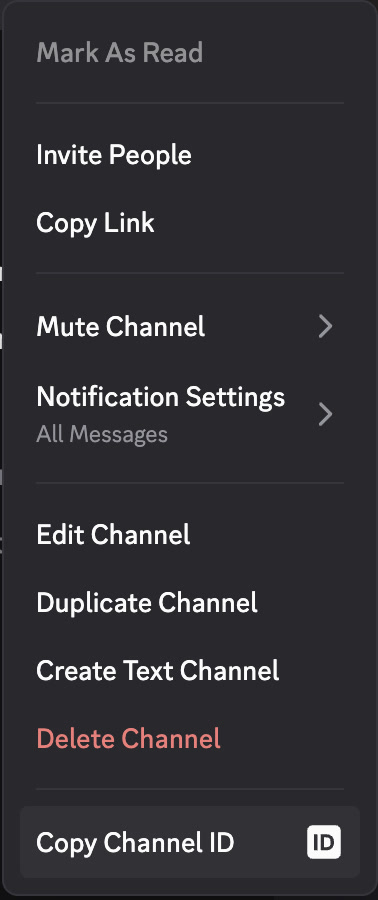 Copy Channel ID.